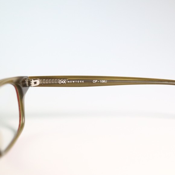 O&X OP-106U 50-17 148 eyeglasses red olive rectangle full frame N13 - Picture 4 of 9